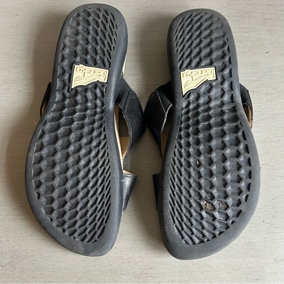 Dankso Women Leather Sandals Slide EU 38 US 7.5/8 Black Slip On Open Toe Strappy - Picture 13 of 15